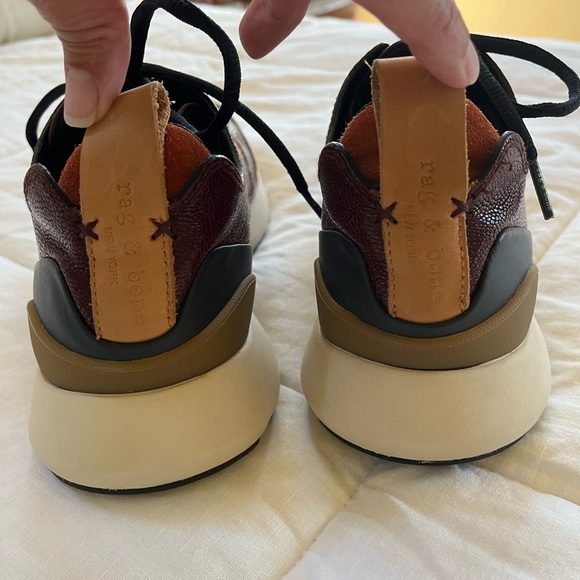 Rag and Bone Manston Burgundy Leather Jogger Running Athleisure shoe sz … - Picture 9 of 14